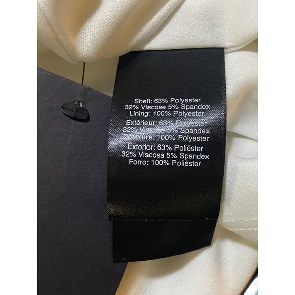 Donna Karan New York NWT $189 Cady Crepe V-Neck Jacket Dress, Ivory Women's 8 - Picture 11 of 11